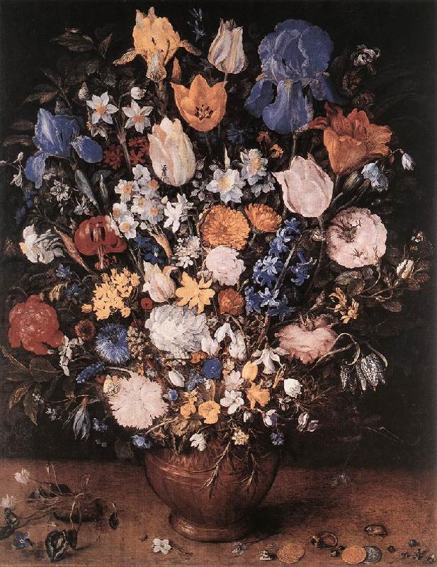 BRUEGHEL, Jan the Elder Bouquet in a Clay Vase f China oil painting art